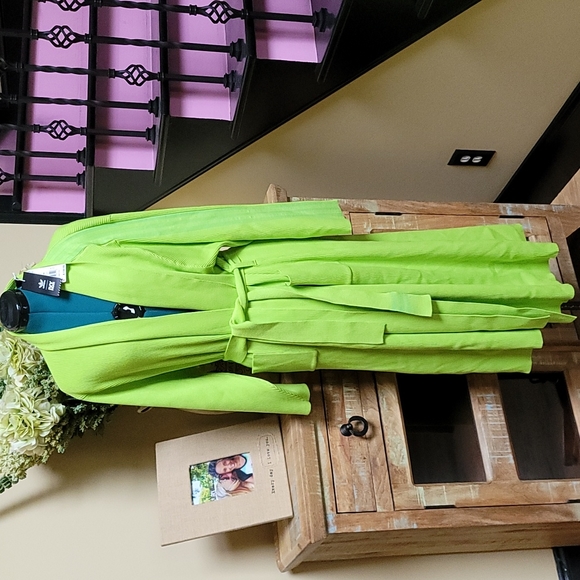 IVY PARK Sweaters - NWT Ivy Park Solar Slime Ribbed Robe - SZ S